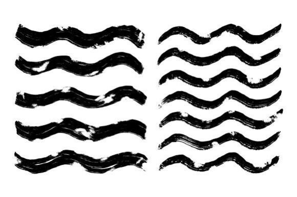 Black Wave Grunge Brush Strokes Design: Elevating Digital Art with Organic Texture