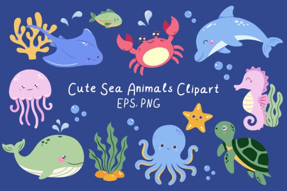 Bringing the Ocean to Life: A Guide to Using Cute Sea Animals Clipart in Creative Projects