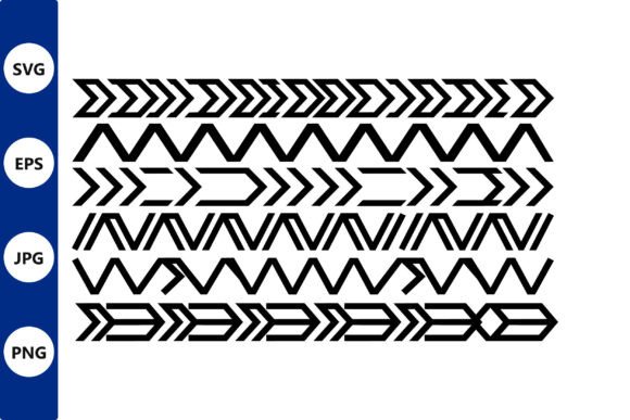 Chevron Arrow Pattern Strip in Black