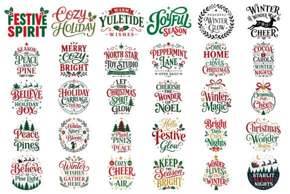 Christmas Winter Typography Bundle Design Guide