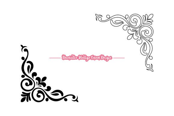 Classic Ornament Corner Border Vector