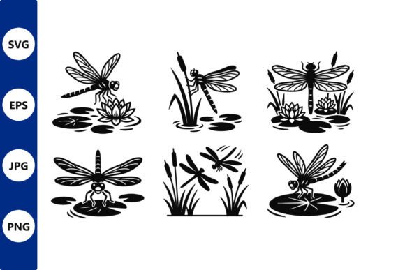 Dragonfly Pond Vector Art: Elevating Nature-Inspired Design Projects