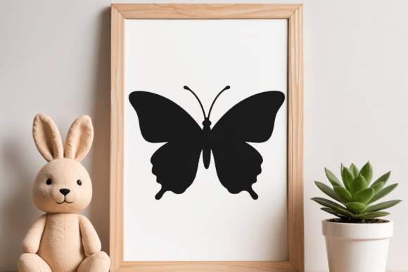 Elegant Butterfly SVG Silhouette for Design