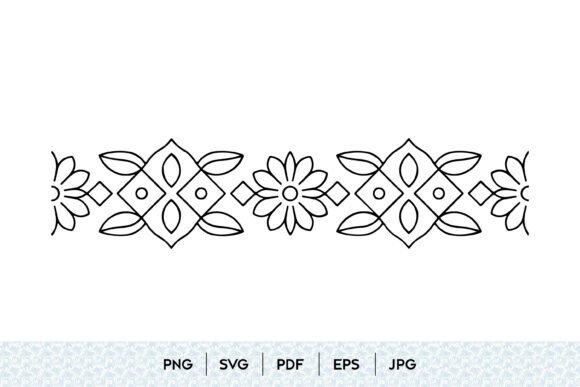 Enhance Designs with Floral Border Ornament SVG