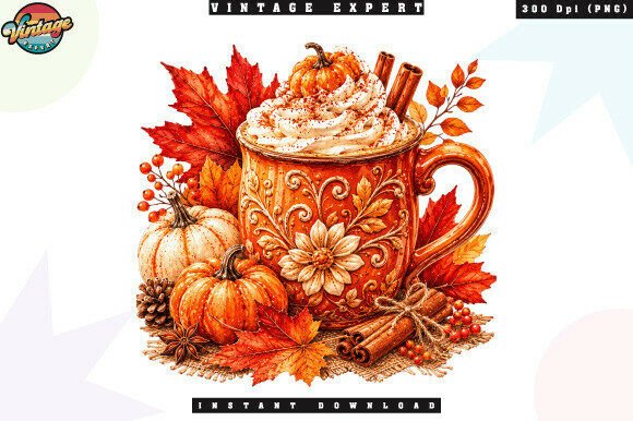 Evaluating the Pumpkin Spice Coffee Autumn PNG for Seasonal Design Projects