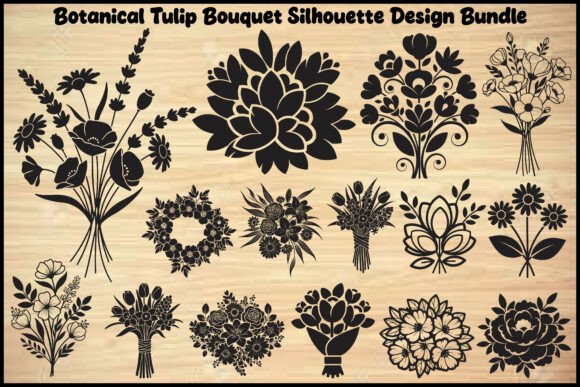 Mastering Botanical Tulip Bouquet Silhouettes for Modern Design Projects