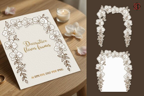 Orchid Floral Frame: Strategic Design for Elevated Brand Communication