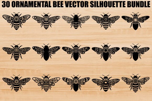 Ornamental Bee Silhouette Bundle: A Comprehensive Evaluation for Crafters and Designers