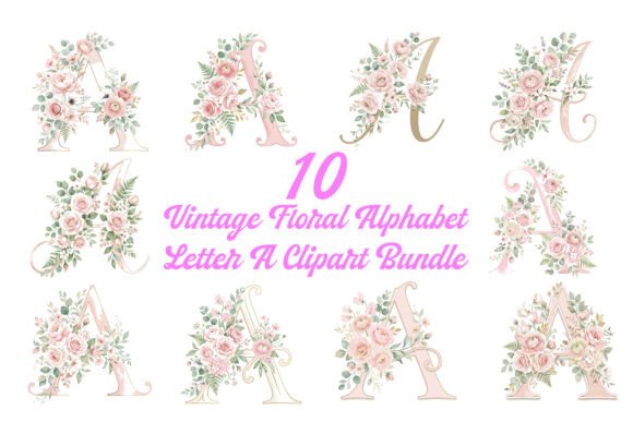 Reviving Romance: The Power of Vintage Floral Letter A Clipart in Modern Design