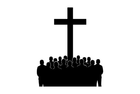 Silhouette of Group Praying Under Large Tree: A Guide to Elegant Design Integration