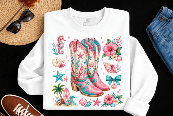 Strategic Branding with Coastal Cowgirl Boots Pink Seashell PNG