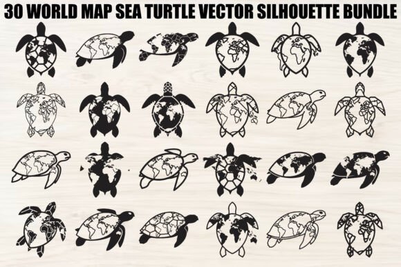 Strategic Design: Leveraging the World Map Sea Turtle Bundle for Brand Cohesion