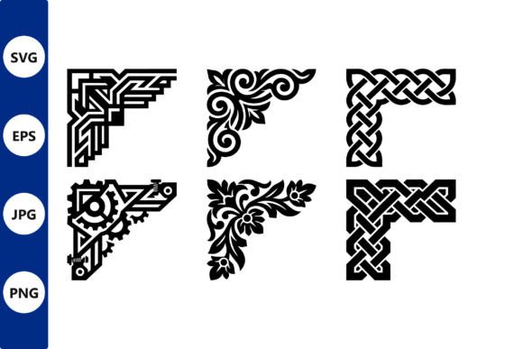 The Art of Ornate Corner Letter Designs: Elevating Creativity with Digital Vector Motifs