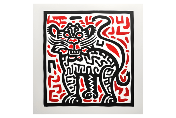 Tribal Cat Graphic & Tattoo Art