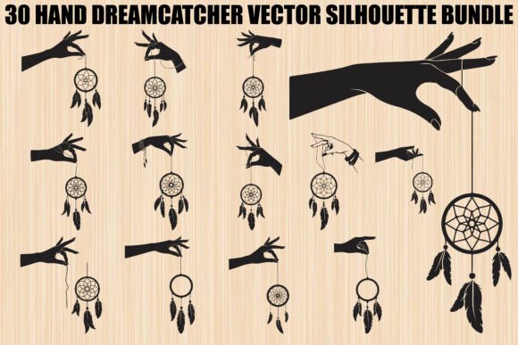 Unlocking Creative Potential: A Guide to the Hand Dreamcatcher Silhouette Vector Bundle