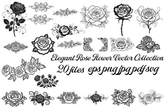 Unlocking Creative Potential with the Elegant Rose Flower Vector Collection