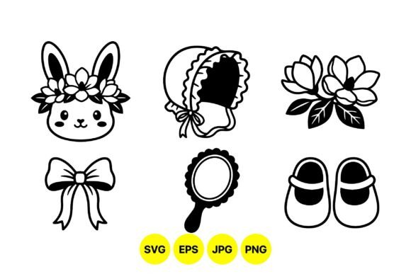 Vintage Baby Accessories Clipart: Timeless Charm