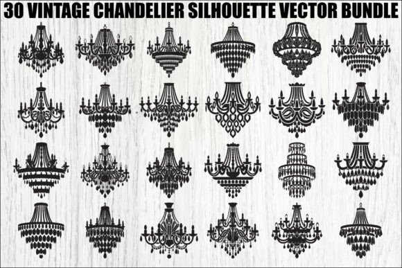 Vintage Chandelier SVG Bundle for Designers