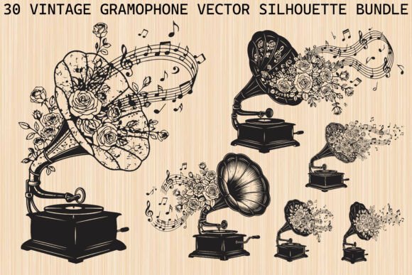 Vintage Gramophone Bundle: A Practical Guide to Vector Art for Crafters and Designers